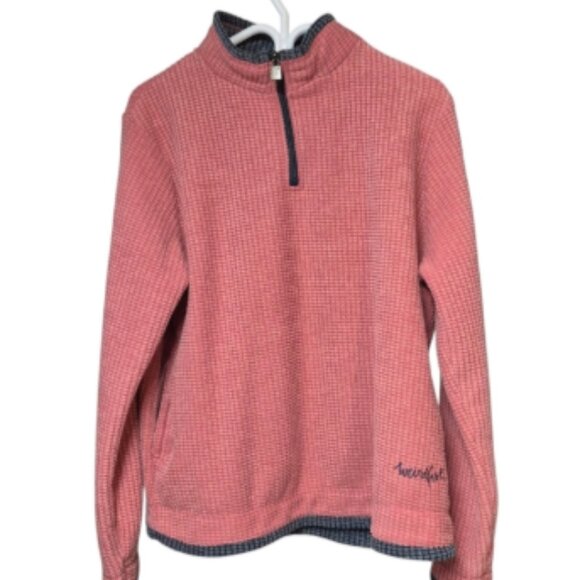 Weirdfish Pink Quarter-Zip Pullover Women's Size 18 - Picture 2 of 14